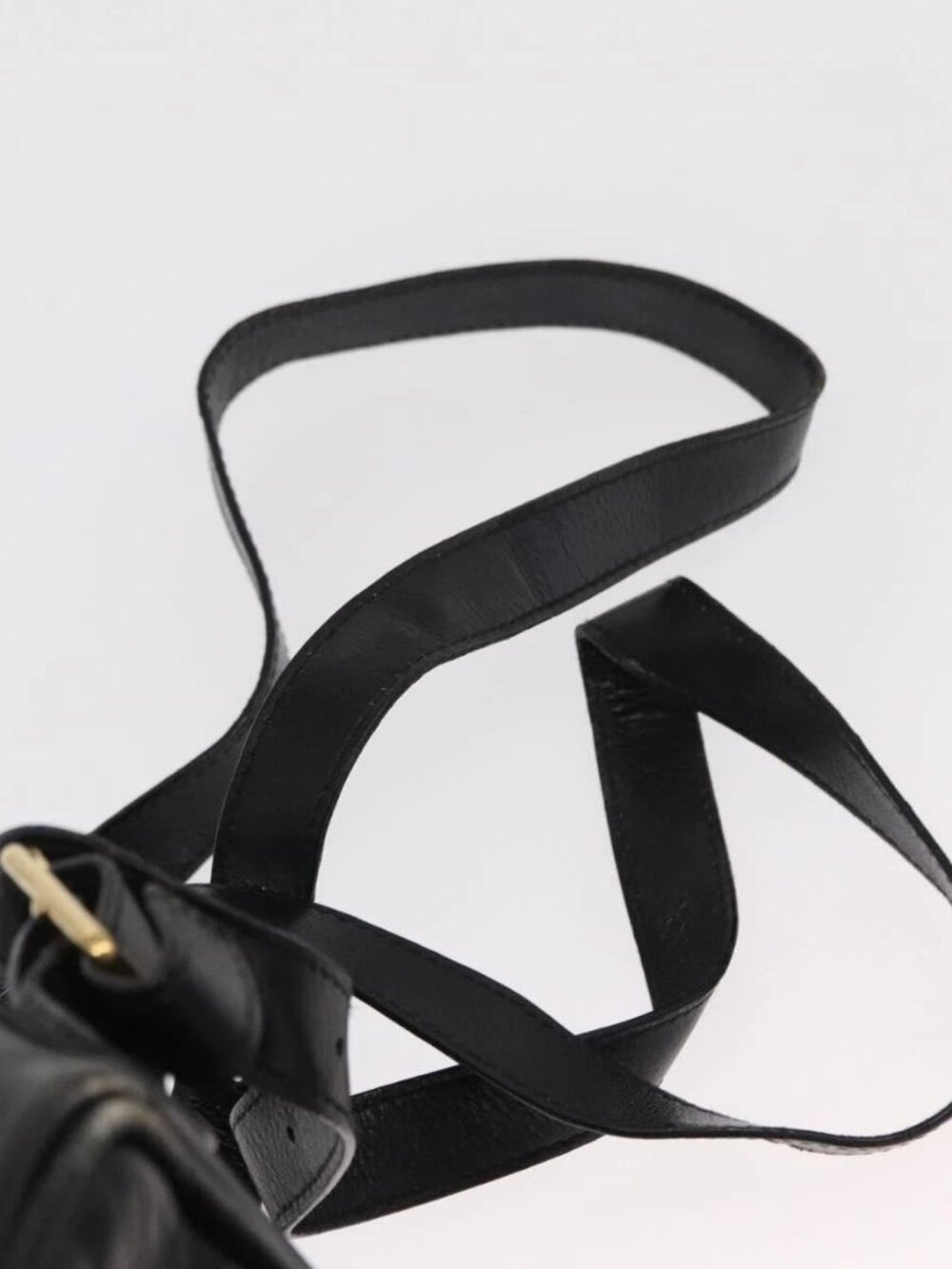 GUCCI Bamboo Backpack Leather Black Gold - Picture 9 of 16